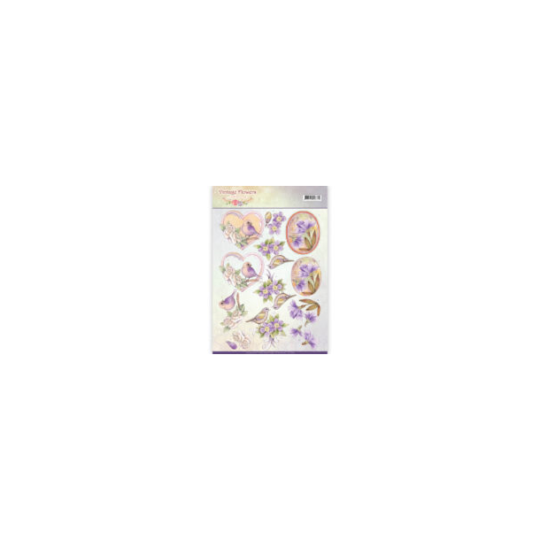 3D Jeanine`s Lillan fugle og blomster